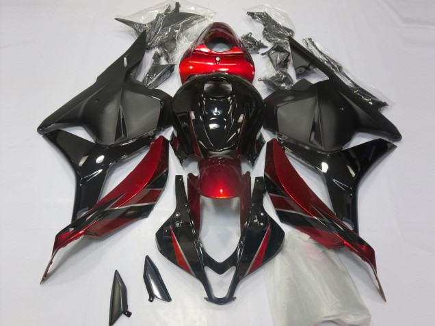 Rouge Brillant & Noir 2009-2012 Honda CBR600RR Carénage Moto Rouge Brillant & Noir 2009-2012 Honda CBR600RR Carénage Moto