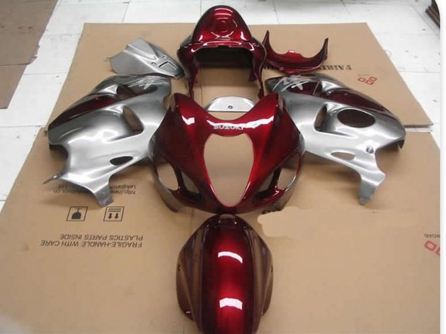 Rouge D Argent 1997-2007 Suzuki GSXR 1300 Carénage Moto Rouge D Argent 1997-2007 Suzuki GSXR 1300 Carénage Moto