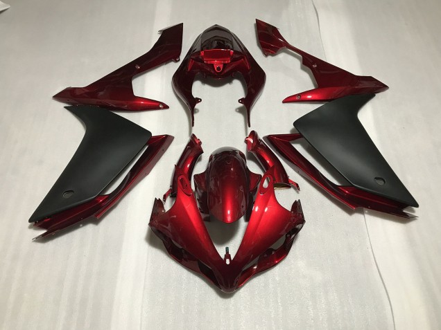 Rouge Foncé 2007-2008 Yamaha R1 Carénage Moto Rouge Foncé 2007-2008 Yamaha R1 Carénage Moto