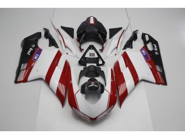Rouge Foncé 2007-2014 Ducati 848 1098 1198 Carénage Moto
