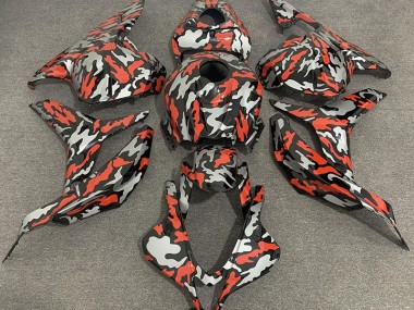 Rouge Gris Camouflage 2009-2012 Honda CBR600RR Carénage Moto