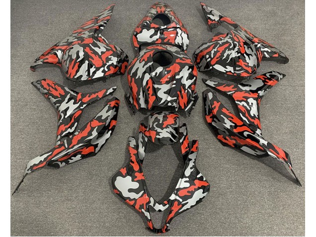 Rouge Gris Camouflage 2009-2012 Honda CBR600RR Carénage Moto
