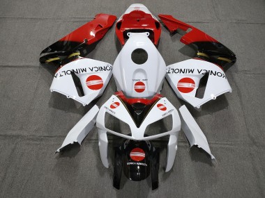 Rouge Konica Minolta 2005-2006 Honda CBR600RR Carénage Moto