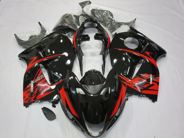 Rouge & Noir 1997-2007 Suzuki GSXR 1300 Carénage Moto Rouge & Noir 1997-2007 Suzuki GSXR 1300 Carénage Moto