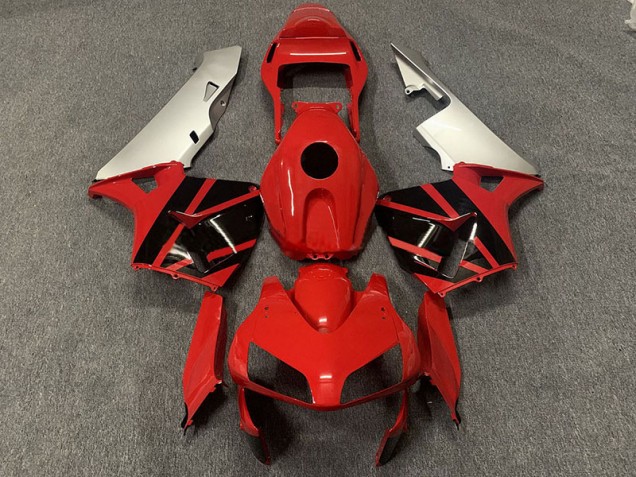 Rouge Noir & Argent 2003-2004 Honda CBR600RR Carénage Moto Rouge Noir & Argent 2003-2004 Honda CBR600RR Carénage Moto