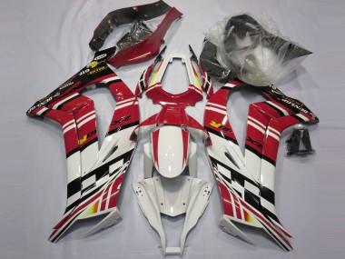 Rouge Noir & Blanc 2011-2015 Kawasaki ZX10R Carénage Moto