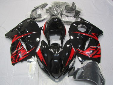 Rouge & Noir Brillant 1997-2007 Suzuki GSXR 1300 Carénage Moto