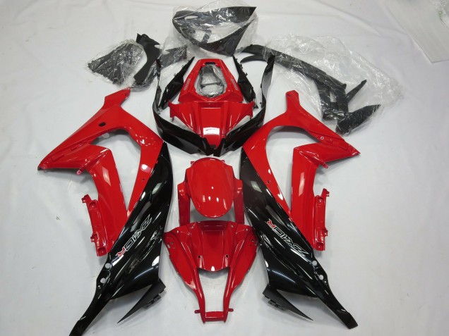 Rouge Noir Brillant 2011-2015 Kawasaki ZX10R Carénage Moto Rouge Noir Brillant 2011-2015 Kawasaki ZX10R Carénage Moto
