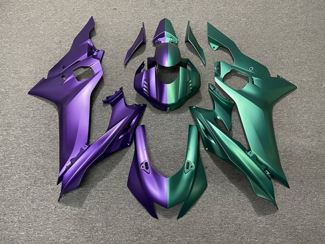 Split Violet & Vert 2017-2021 Yamaha R6 Carénage Moto Split Violet & Vert 2017-2021 Yamaha R6 Carénage Moto