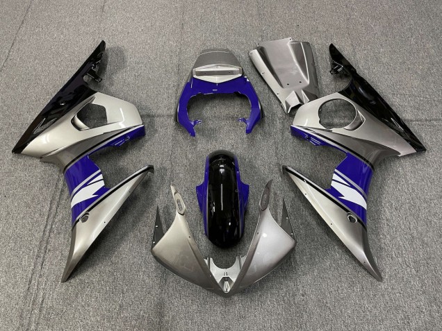 Style Argent & Violet 2003-2004 Yamaha R6 Carénage Moto Style Argent & Violet 2003-2004 Yamaha R6 Carénage Moto