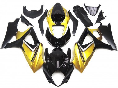 Style Personnalisé OEM Jaune Or 2007-2008 Suzuki GSXR 1000 Carénage Moto