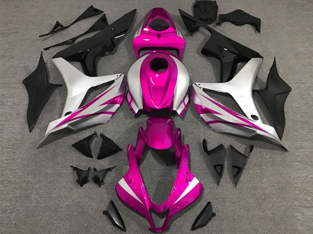 Style Rose & Argent OEM 2007-2008 Honda CBR600RR Carénage Moto Style Rose & Argent OEM 2007-2008 Honda CBR600RR Carénage Moto