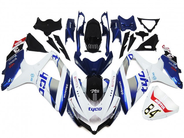 Tyco Style Personnalisé Brillant 2008-2010 Suzuki GSXR 600-750 Carénage Moto Tyco Style Personnalisé Brillant 2008-2010 Suzuki GSXR 600-750 Carénage Moto