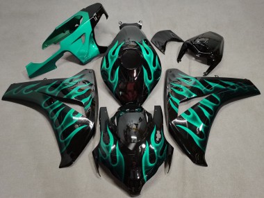 Verde Acqua Fiamma 2008-2011 Honda CBR1000RR Carénage Moto