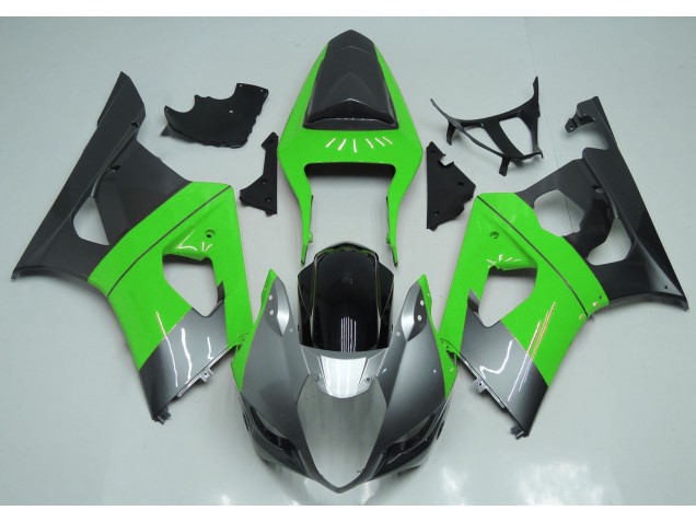 Vert Argent & Noir 2003-2004 Suzuki GSXR 1000 Carénage Moto Vert Argent & Noir 2003-2004 Suzuki GSXR 1000 Carénage Moto