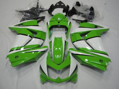 Vert & Blanc 2008-2012 Kawasaki Ninja 250 Carénage Moto
