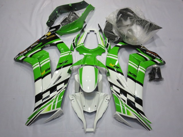Vert Blanc Noir 2011-2015 Kawasaki ZX10R Carénage Moto Vert Blanc Noir 2011-2015 Kawasaki ZX10R Carénage Moto