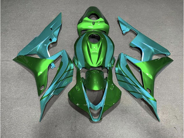 Vert & Bleu Sarcelle 2007-2008 Honda CBR600RR Carénage Moto Vert & Bleu Sarcelle 2007-2008 Honda CBR600RR Carénage Moto