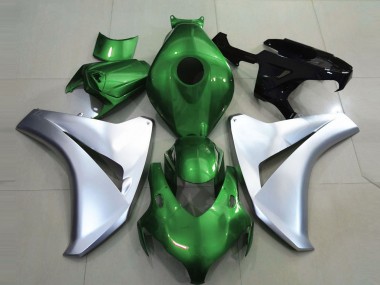 Vert Brillant & Argent 2008-2011 Honda CBR1000RR Carénage Moto
