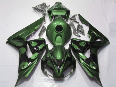 Vert Brillant & Noir 2006-2007 Honda CBR1000RR Carénage Moto