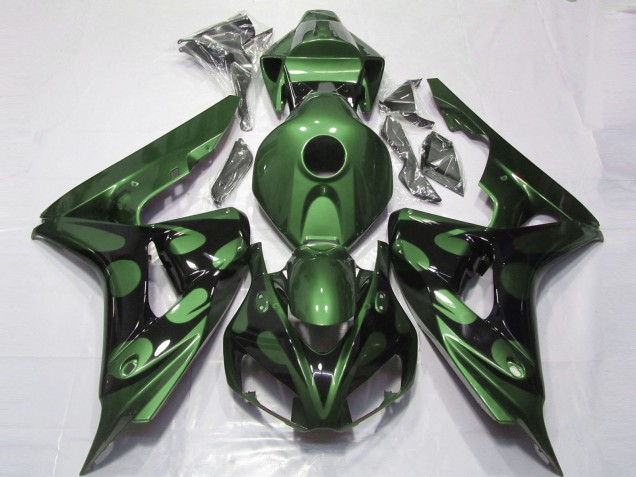 Vert Brillant & Noir 2006-2007 Honda CBR1000RR Carénage Moto Vert Brillant & Noir 2006-2007 Honda CBR1000RR Carénage Moto