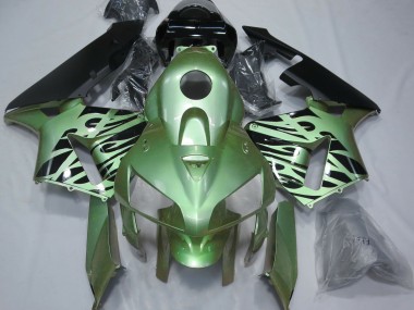Vert Clair Flamme 2005-2006 Honda CBR600RR Carénage Moto