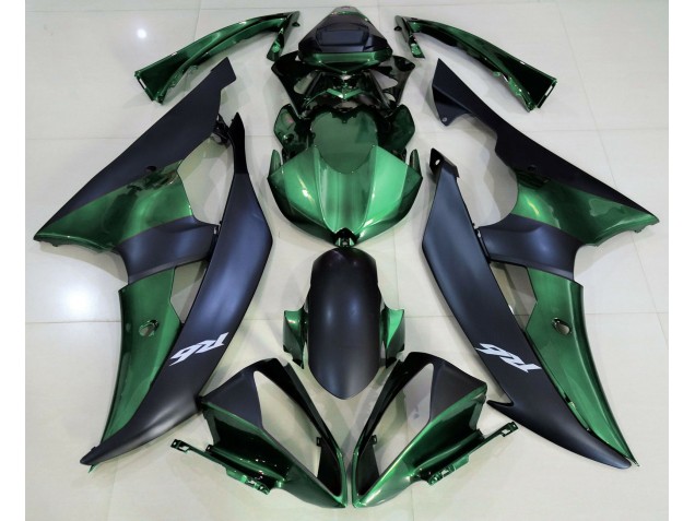 Vert Forêt & Noir Mat 2008-2016 Yamaha R6 Carénage Moto