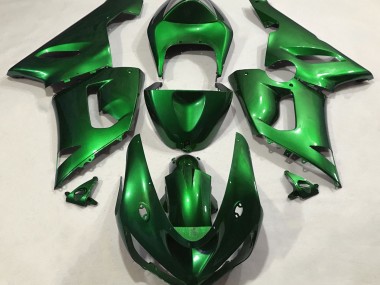 Vert Métallisé 2005-2006 Kawasaki ZX6R Carénage Moto