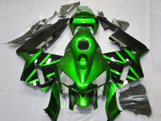 Vert & Noir 2005-2006 Honda CBR600RR Carénage Moto Vert & Noir 2005-2006 Honda CBR600RR Carénage Moto