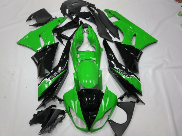 Vert Noir 2009-2012 Kawasaki ZX6R Carénage Moto Vert Noir 2009-2012 Kawasaki ZX6R Carénage Moto