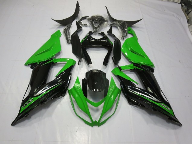 Vert Noir 2013-2018 Kawasaki ZX6R Carénage Moto Vert Noir 2013-2018 Kawasaki ZX6R Carénage Moto