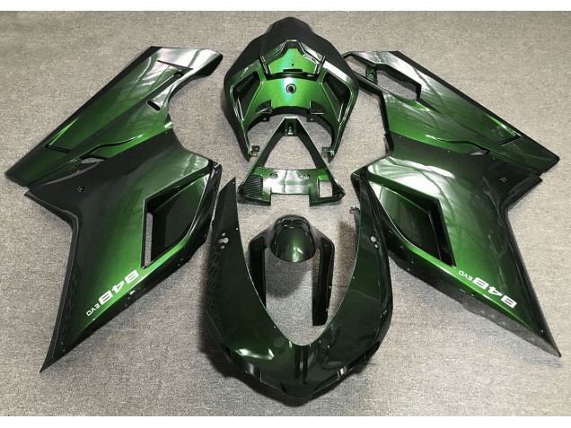 Vert Profond 2007-2014 Ducati 848 1098 1198 Carénage Moto Vert Profond 2007-2014 Ducati 848 1098 1198 Carénage Moto