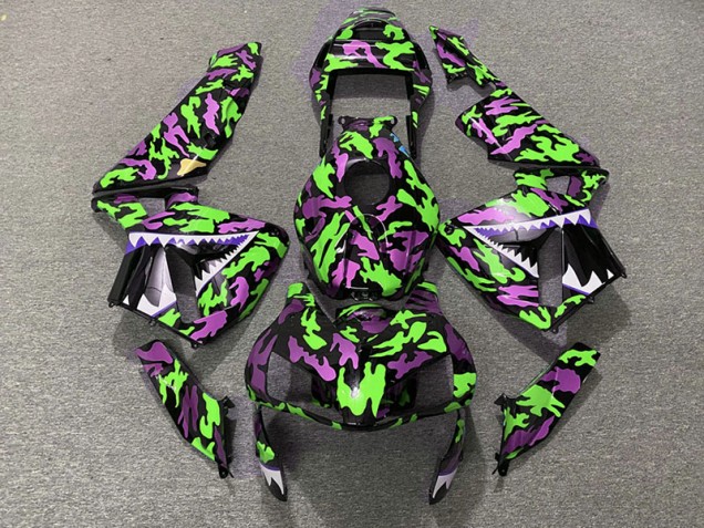 Vert & Rose Camo 2003-2004 Honda CBR600RR Carénage Moto Vert & Rose Camo 2003-2004 Honda CBR600RR Carénage Moto