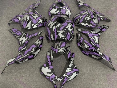 Violet & Argent Camo 2009-2012 Honda CBR600RR Carénage Moto