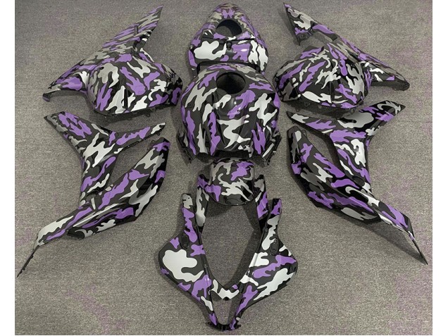 Violet & Argent Camo 2009-2012 Honda CBR600RR Carénage Moto Violet & Argent Camo 2009-2012 Honda CBR600RR Carénage Moto