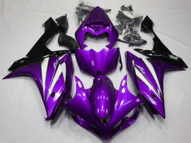 Violet Blanc & Noir 2007-2008 Yamaha R1 Carénage Moto