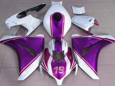 Violet Brillant & Blanc 2008-2011 Honda CBR1000RR Carénage Moto