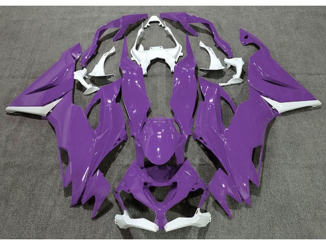 Violet Brillant & Blanc 2019-2023 Kawasaki ZX6R Carénage Moto