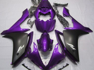 Violet Brillant & Noir 2007-2008 Yamaha R1 Carénage Moto
