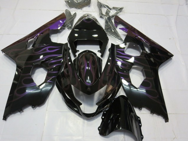 Violet Flamme 2004-2005 Suzuki GSXR 600-750 Carénage Moto Violet Flamme 2004-2005 Suzuki GSXR 600-750 Carénage Moto