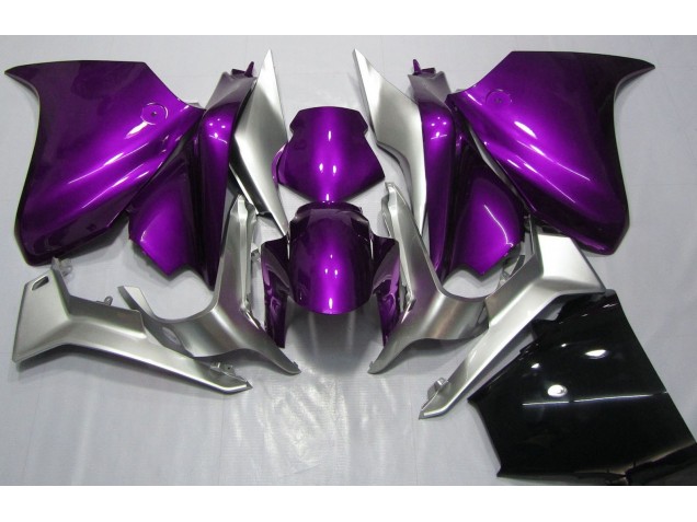 Violet Profond & Argent 2010-2013 Honda VFR1200 Carénage Moto Violet Profond & Argent 2010-2013 Honda VFR1200 Carénage Moto