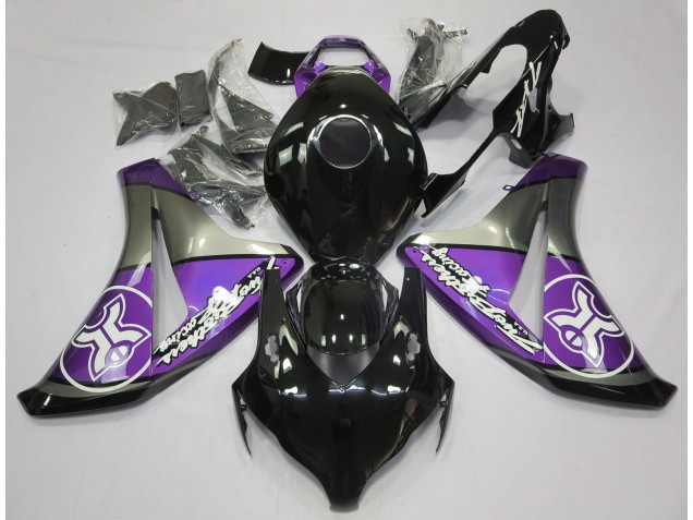Violet Sur Noir Personnalisé 2008-2011 Honda CBR1000RR Carénage Moto Violet Sur Noir Personnalisé 2008-2011 Honda CBR1000RR Carénage Moto