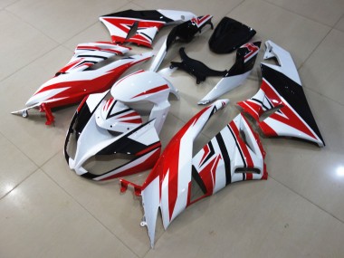 Zagg Rouge Blanc 2009-2012 Kawasaki ZX6R Carénage Moto