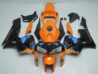 Éclaboussures Orange & Noires 2005-2006 Honda CBR600RR Carénage Moto
