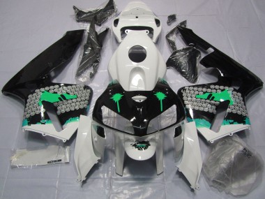Éclaboussures Turquoise Sur Noir Brillant 2005-2006 Honda CBR600RR Carénage Moto