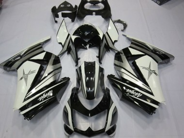 Étoile Argentée Blanche 2008-2012 Kawasaki Ninja 250 Carénage Moto