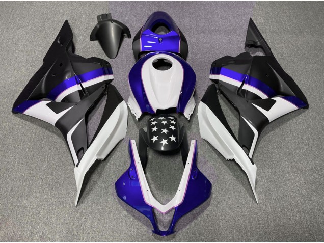 Étoile Noir Mat & Bleu Foncé 2009-2012 Honda CBR600RR Carénage Moto Étoile Noir Mat & Bleu Foncé 2009-2012 Honda CBR600RR Carénage Moto